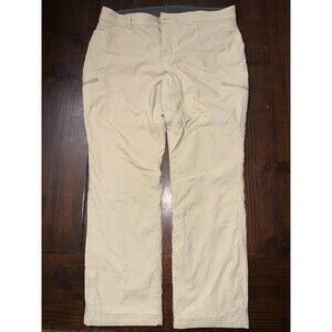 Eddie Bauer First Ascent Women's Sz 16 Tan fleece lined pants w Zip Pockets Warm